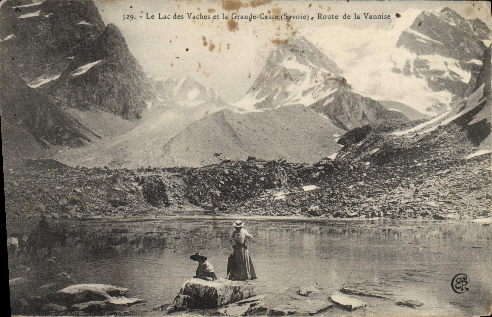 CPA Le Lac des Vaches et la Grande Casse Savoie Route de la Vanoise 