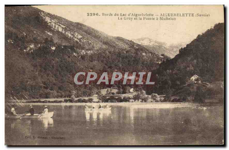 CPA Borde du Lac d'Aiguebelette Aiguebelette Savoie Le Gruy et la Pinte a Michelon 