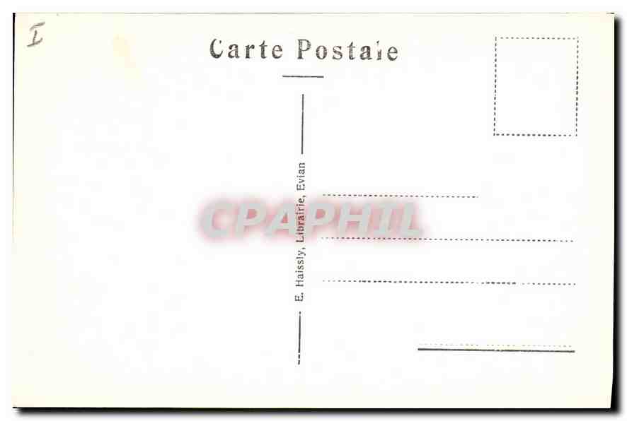 CPA Evian les Bains Terrasse de la Source Cachat  — Verso
