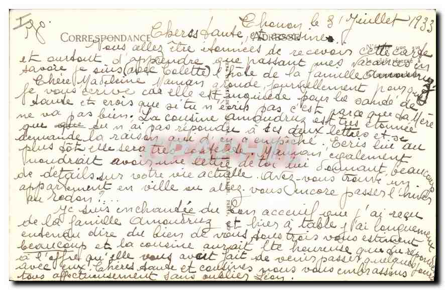 Evian-les-Bains — La Plage et le Lac — L.I. — n° 235 — Verso