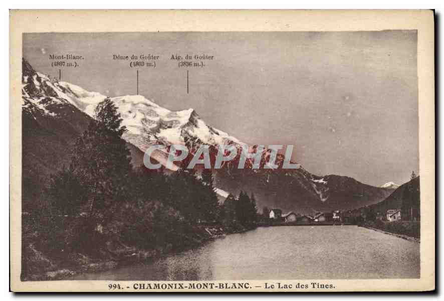 Chamonix-Mont-Blanc — Le Lac des Tines — vue des sommets du Goûter