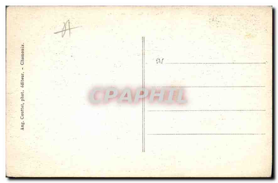 Pyramides au Glacier des Bossons — Vallée de Chamonix — Aug. Couttet, phot. éditeur, n° 337 — Verso