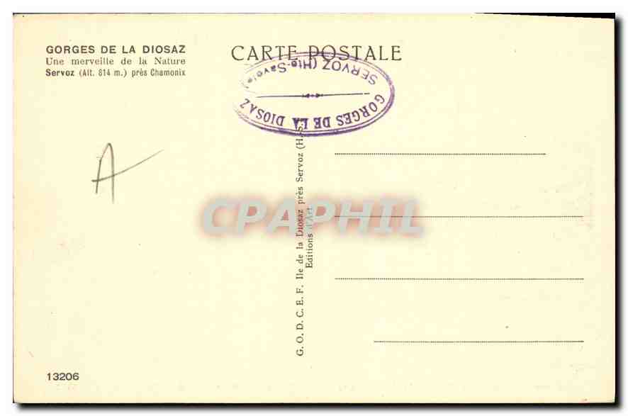 CPA Servoz H S et la Chaine du Mont Blanc Symphonie pastorale pres des Gorges de la Diosaz Moutons — Verso