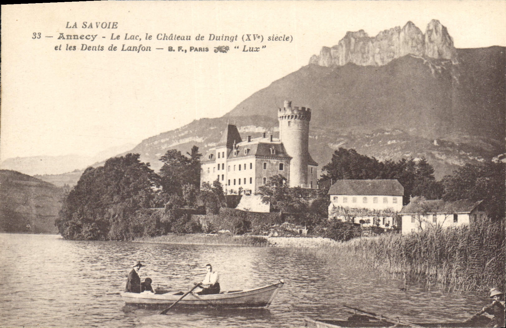 CPA La Savoie Annecy Le Lac le Chateau de Duingt et les Dents de Lanfon 