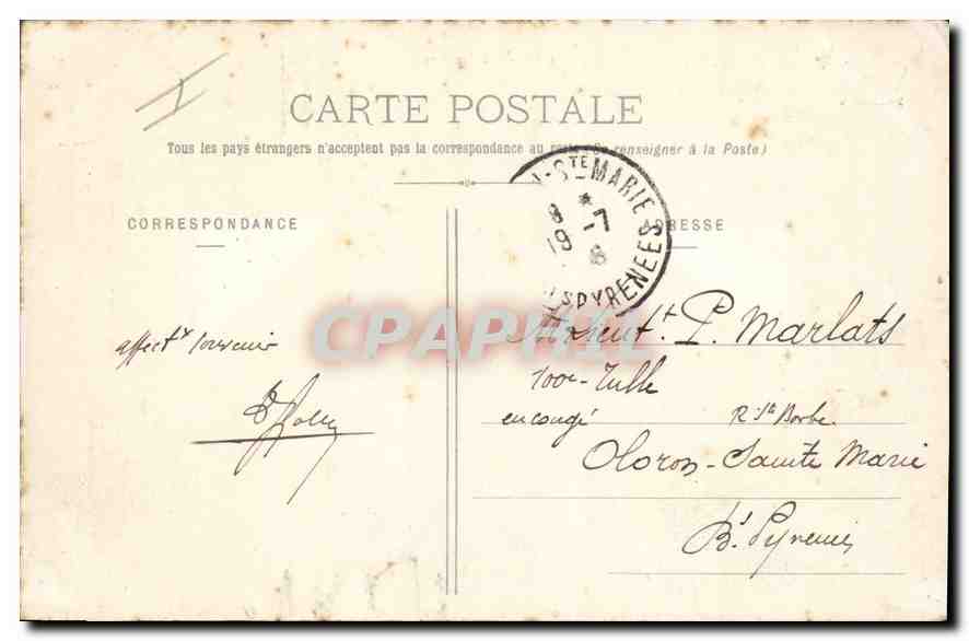 CPA Lac Alpestre Chasseurs alpins Militaria — Rückseite