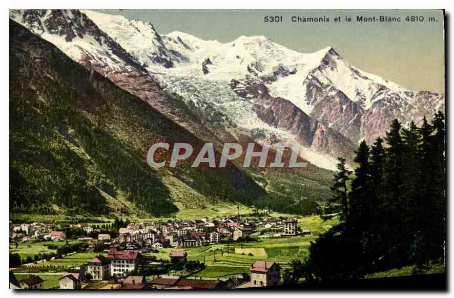 CPA Chamonix et le Mont Blanc 