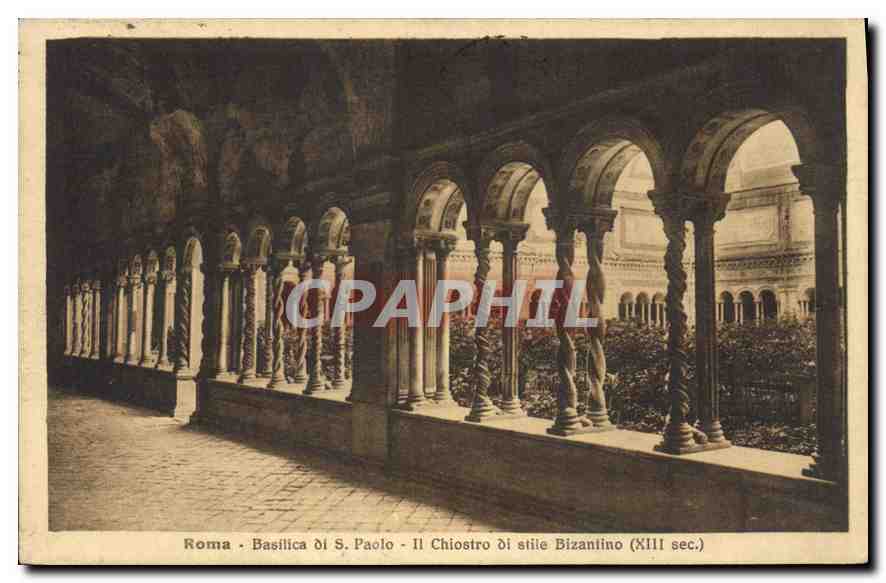 CPA Roma Basilica di S Paolo Il Chiostro di stile Bizantino 