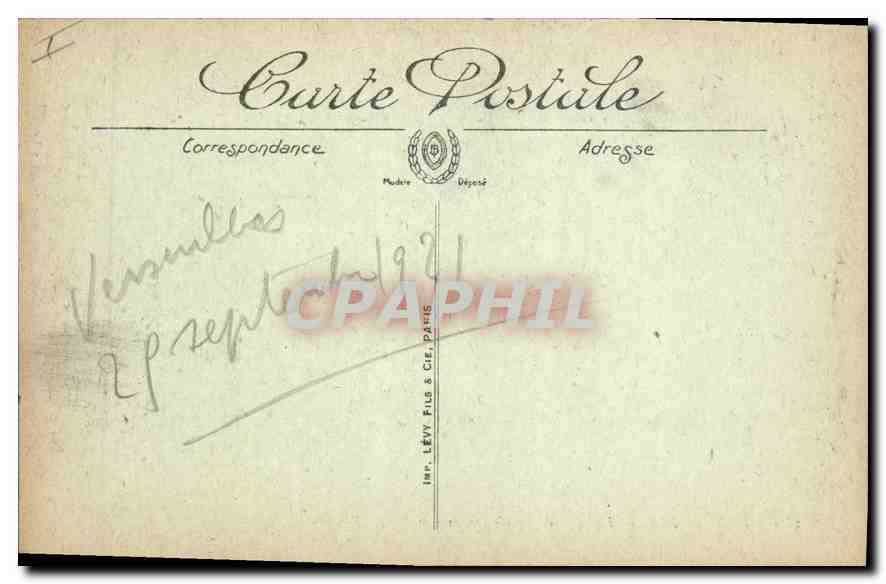 CPA Versailles Hameau de Marie Antoinette Le Boudoir  — Verso