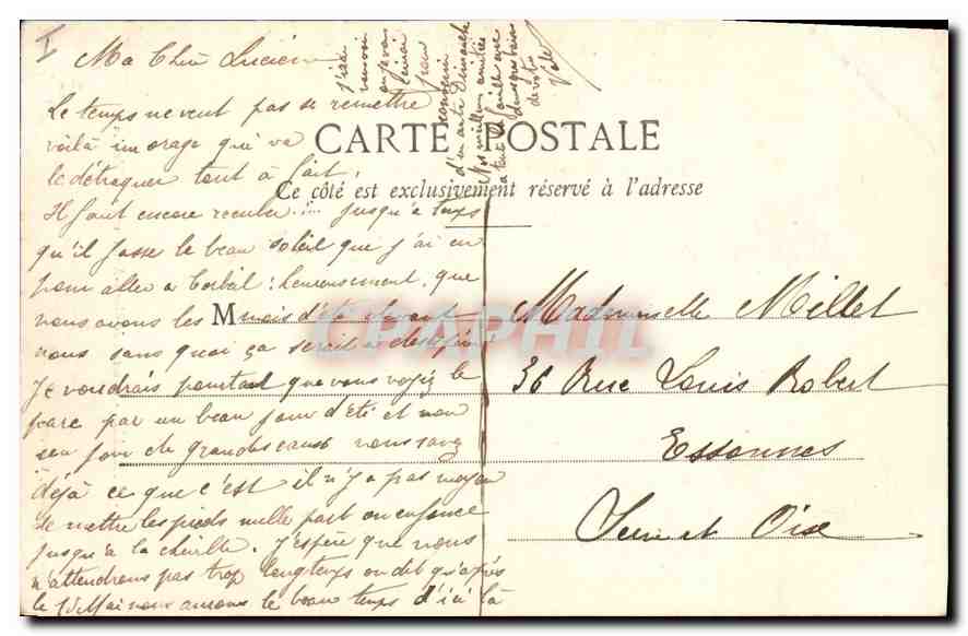 CPA Versailles Hameau de Marie Antoinette Le Moulin  — Verso