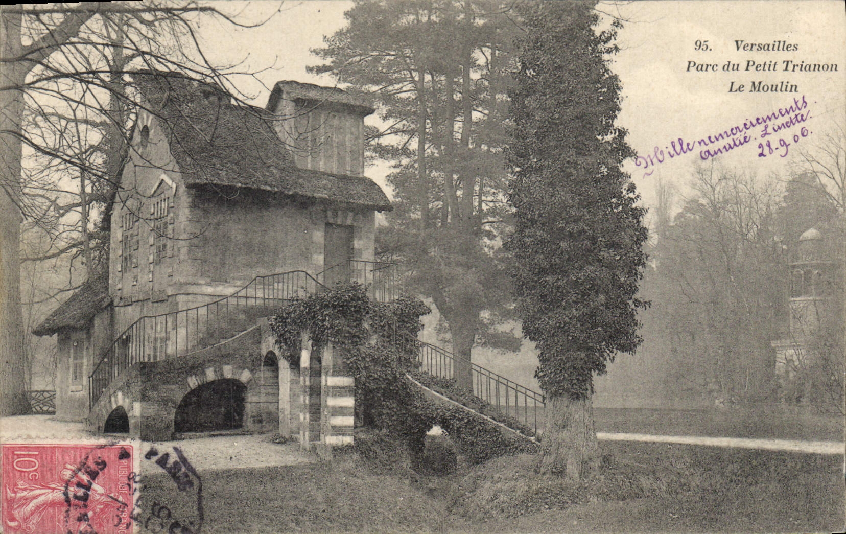 Versailles - Parc du Petit Trianon - Le Moulin — éditeur J. Bellamy, n° 95