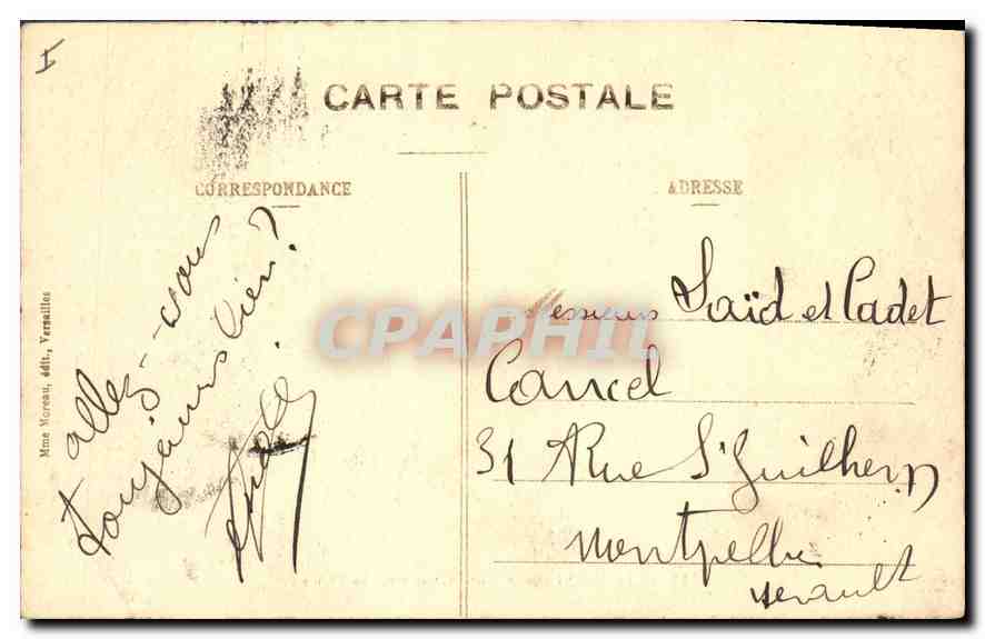CPA Versailles Hameau de Marie Antoinette La Ferme  — Verso