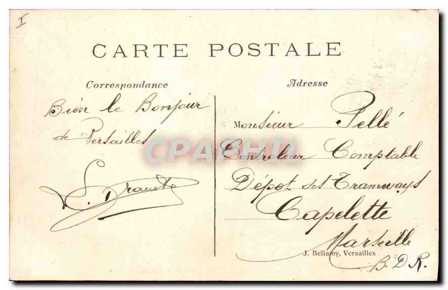 CPA Versailles Le Boudoir du Hameau de Trianon  — Verso