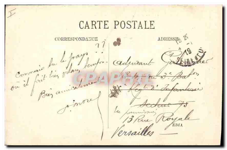 CPA Versailles Palais du Petit Trianon  — Verso