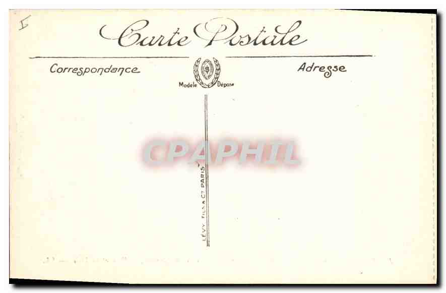 CPA Versailles Vue generale prise a vol d'oiseau sur le Chateau le Parc et la Ville  — Verso