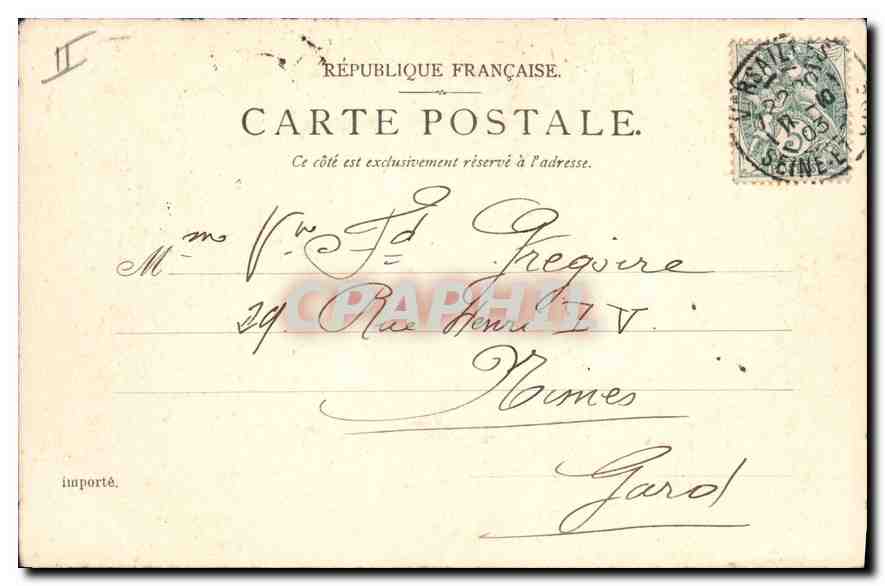 CPA Versailles le Chateau et Orangerie  — Verso