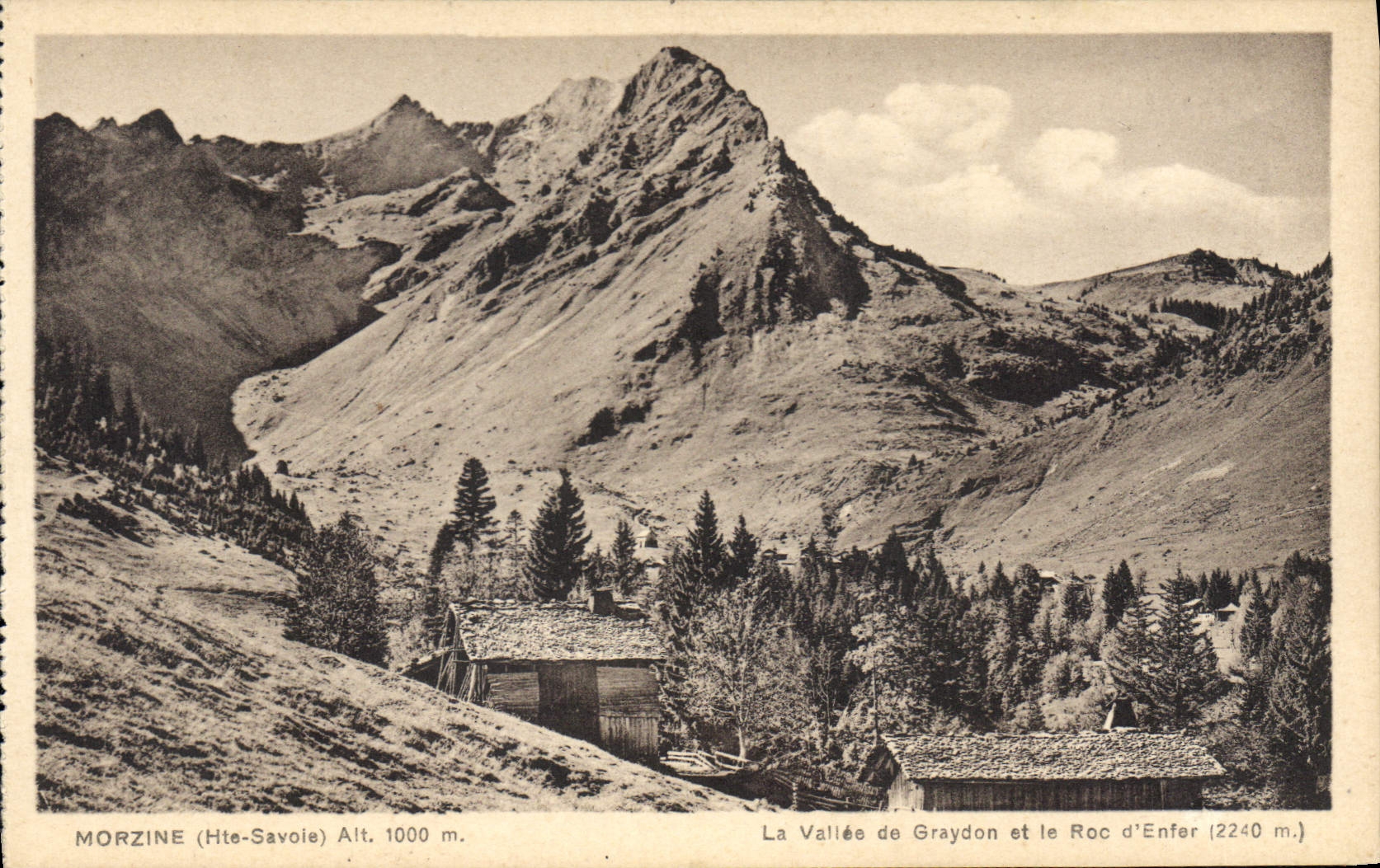 Morzine (Hte-Savoie) — La Vallée de Graydon et le Roc d'Enfer (2240 m.) — L. Thomas, Morzine