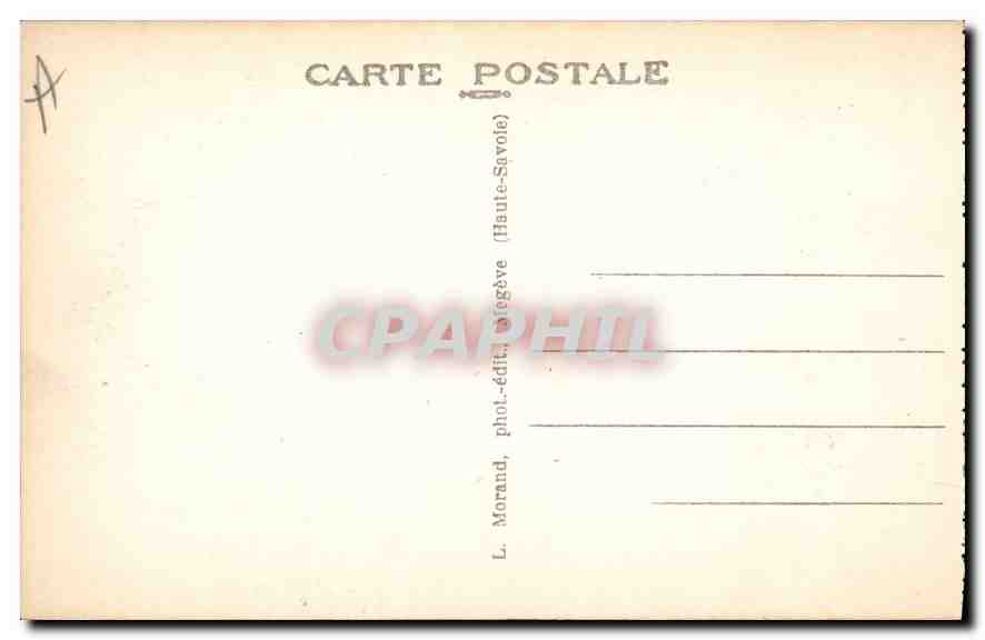 Megève - Chalet de la Vielle et le Mont-Blanc — Haute-Savoie, n°62, éditeur L. Morand — Rückseite