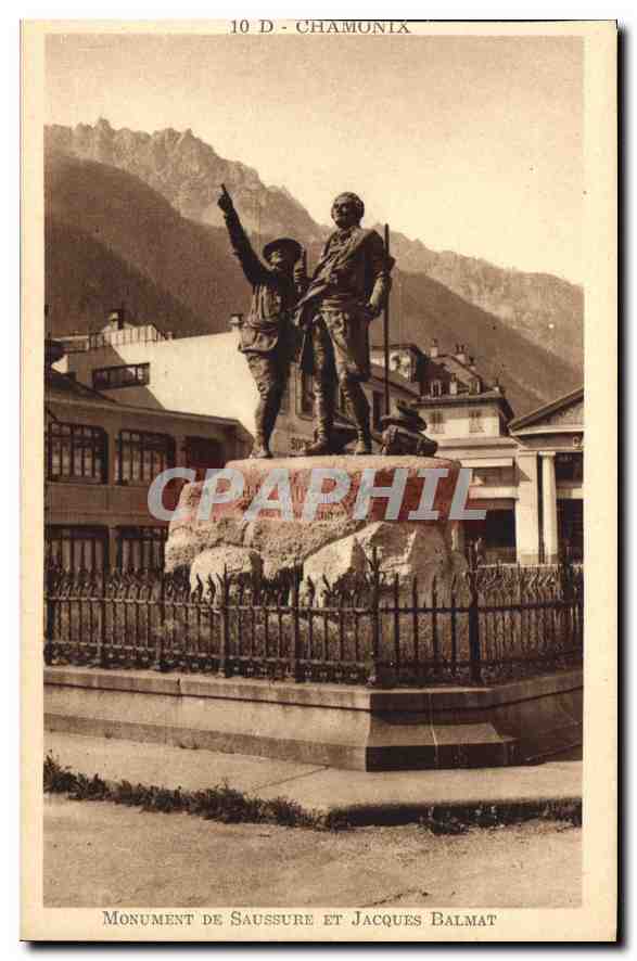 Monument de Saussure et Jacques Balmat — Chamonix — Photo-Dorré
