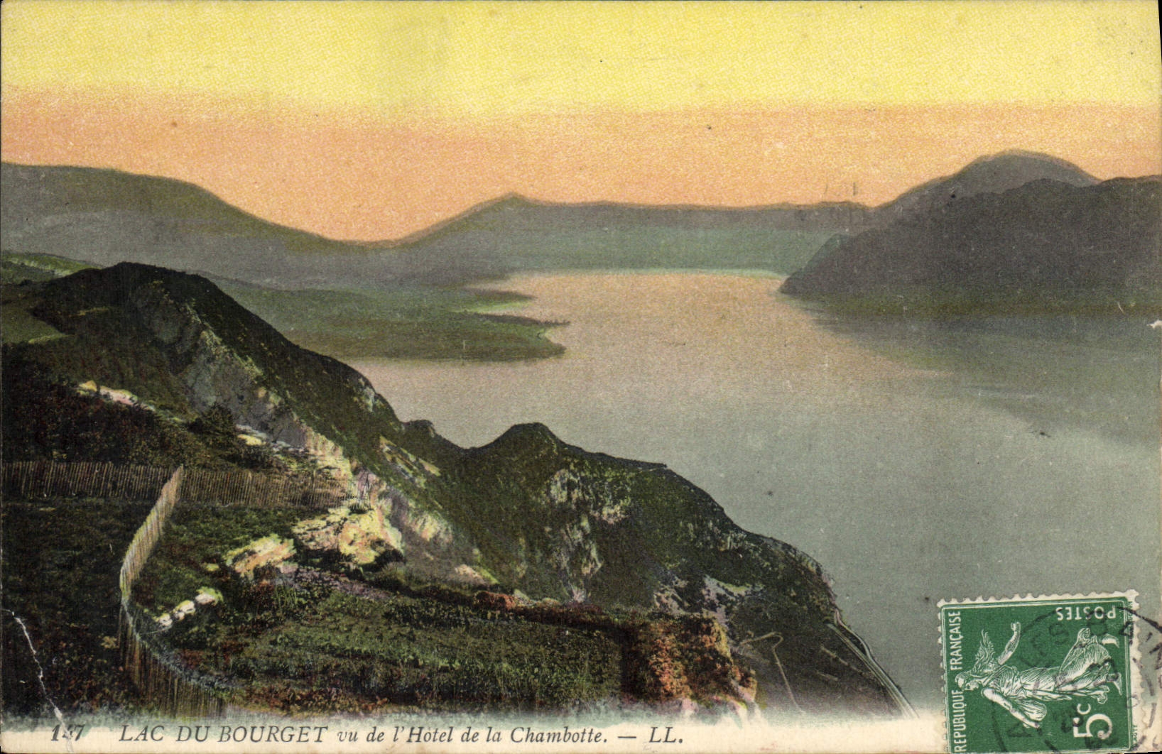 Lac du Bourget vu de l'Hôtel de la Chambotte — LL.