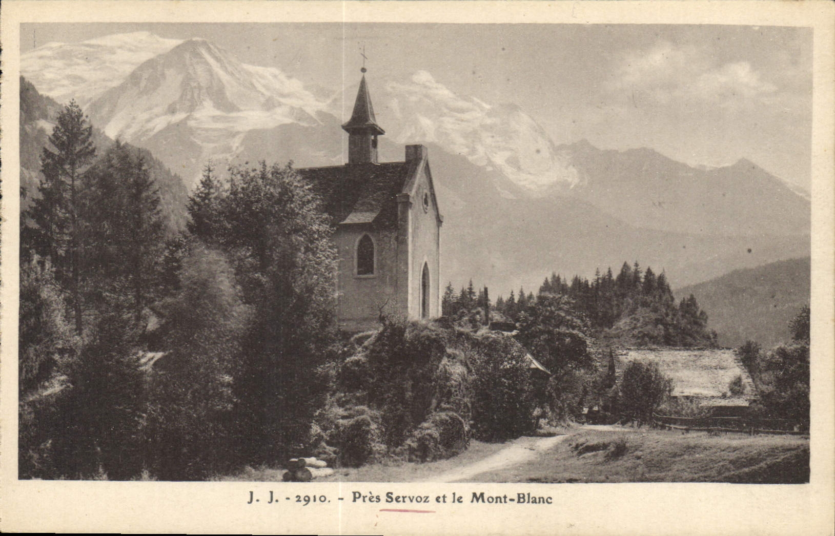 Près Servoz et le Mont-Blanc — J. J. - 2910