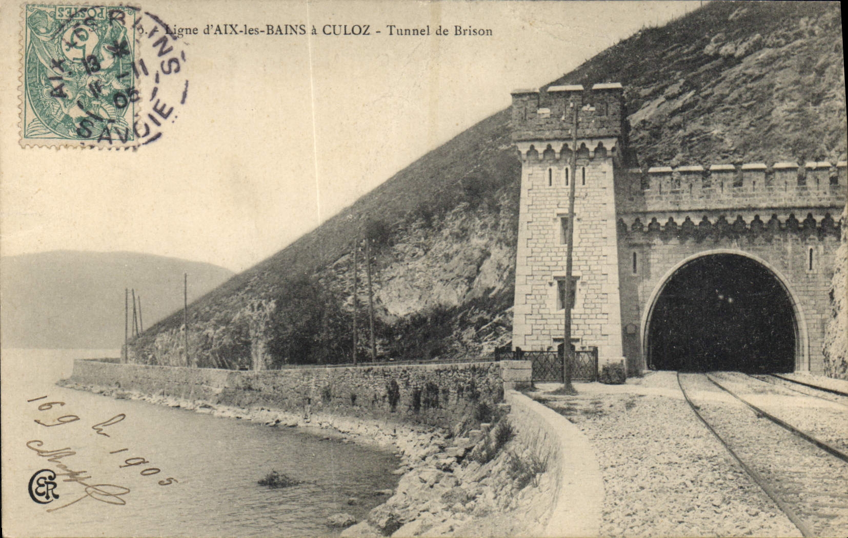 CPA Ligne d'Aix les Bains a Culoz Tunnel de Brison 