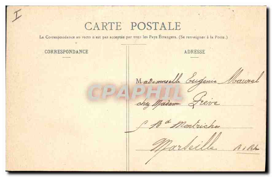 CPA Ligne d'Aix les Bains a Culoz Tunnel de Brison  — Rückseite