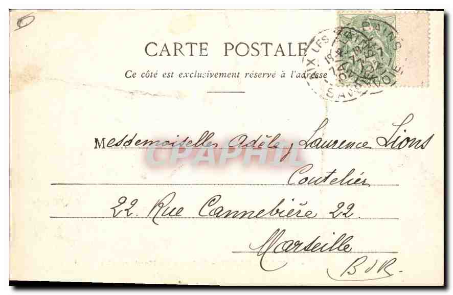 CPA Aix les Bains Abbaye Hautecombe  — Rückseite