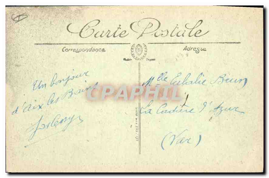 CPA Aix les Bains Villa des Fleurs  — Rückseite