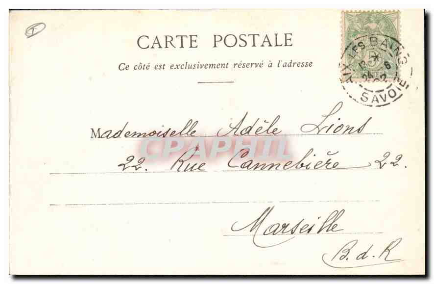 CPA Aix les bains Bords du Lac du Bourget Bateau — Rückseite