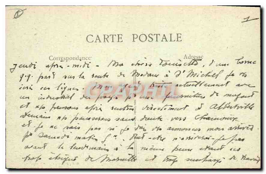 CPA La Savoie Modane Le Bourget et les Forts de l'Esseillon  — Rückseite