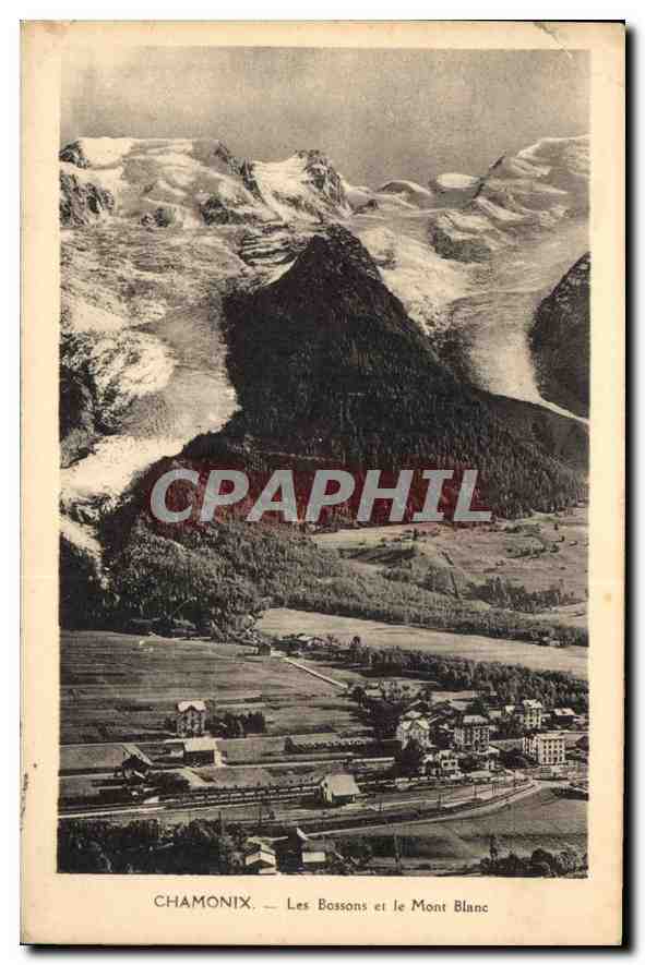 CPA Chamonix Les Bossons et le Mont Blanc 