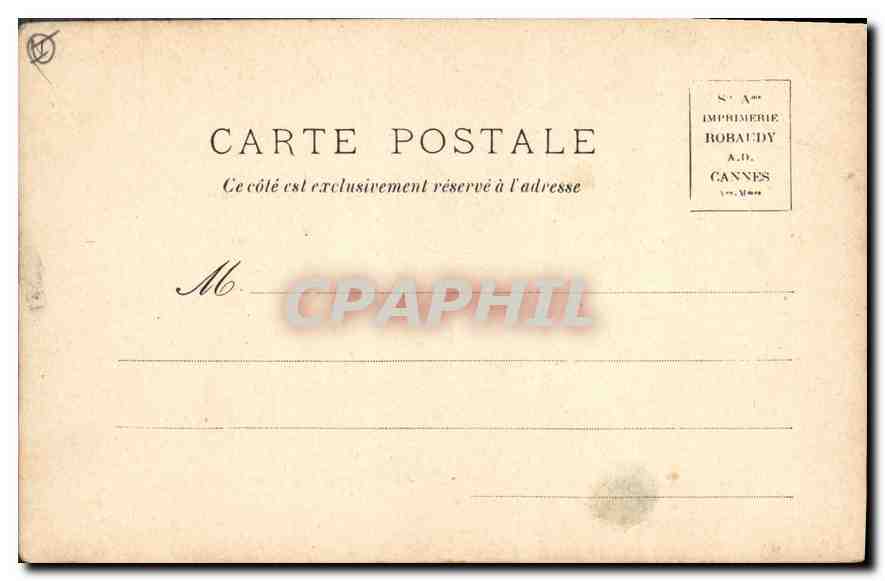 CPA Aix les Bains Grand Cercle Jardins Terrasses Theatre  — Rückseite