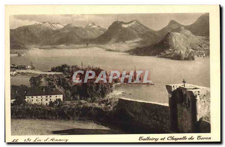 CPA Lac d'Annecy Talloires et Chapelle du Toron 