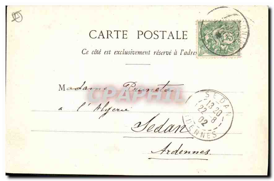 CPA Chamonix Chaine du Mont Blanc viue prise de la Flegere  — Rückseite