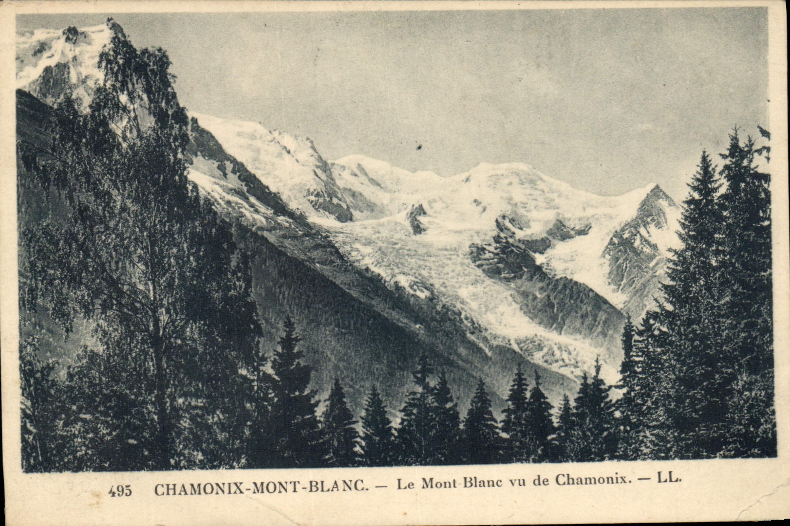 CPA Chamonix Mont Blanc Le Mont Blanc vu de Chamonix 