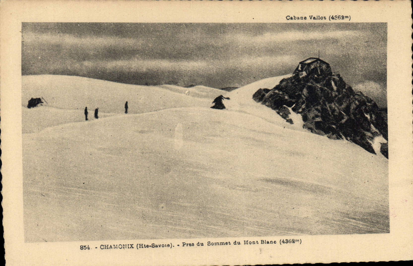 Chamonix (Hte-Savoie) — Pres du Sommet du Mont Blanc (4362m) — Cabane Vallot (4262m) — L. Fauraz, édit. (Hte-Savoie) n°854