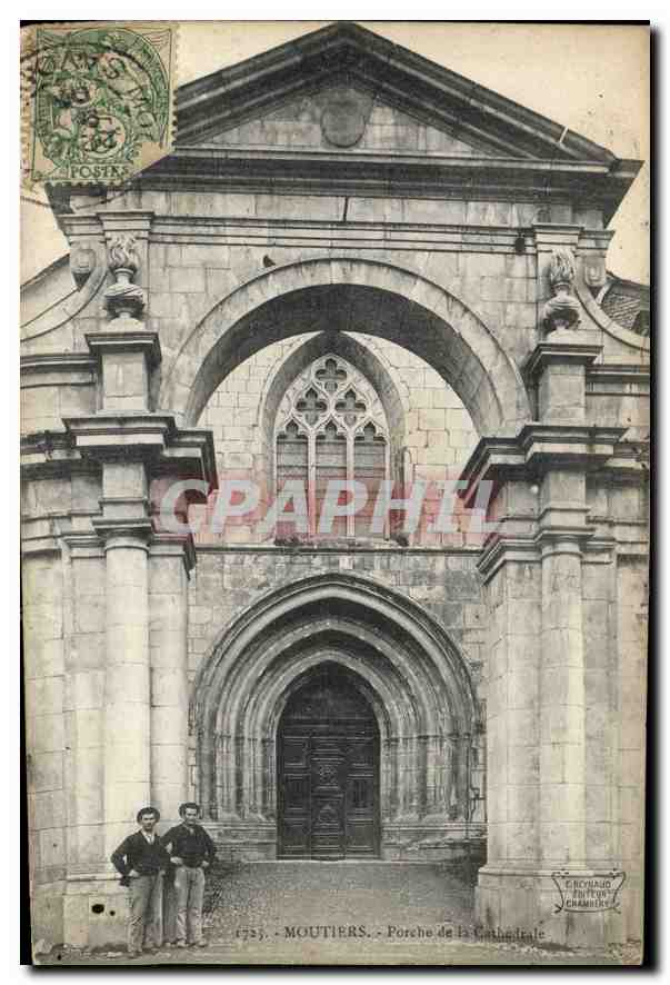 CPA Moutiers Porche de la Cathedrale 