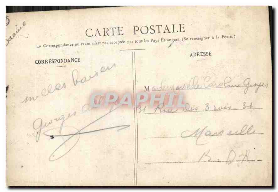 CPA Moutiers Porche de la Cathedrale  — Rückseite