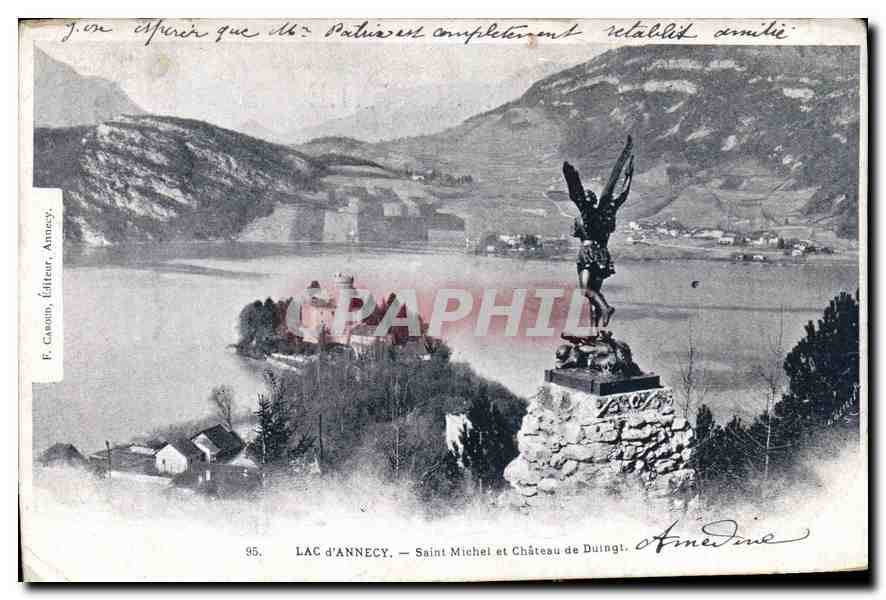 LAC d'ANNECY — Saint Michel et Château de Duingt — F. Cazoun, Éditeur, Annecy, n°95