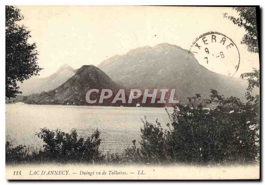 CPA Lac d'Annecy Duingt vu de Talloires 