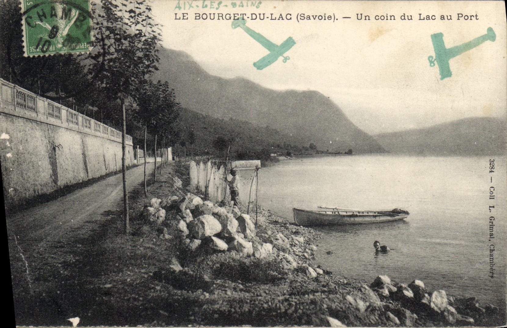 Le Bourget-du-Lac (Savoie) — Un coin du Lac au Port — Coll. L. Grimal, Chambéry