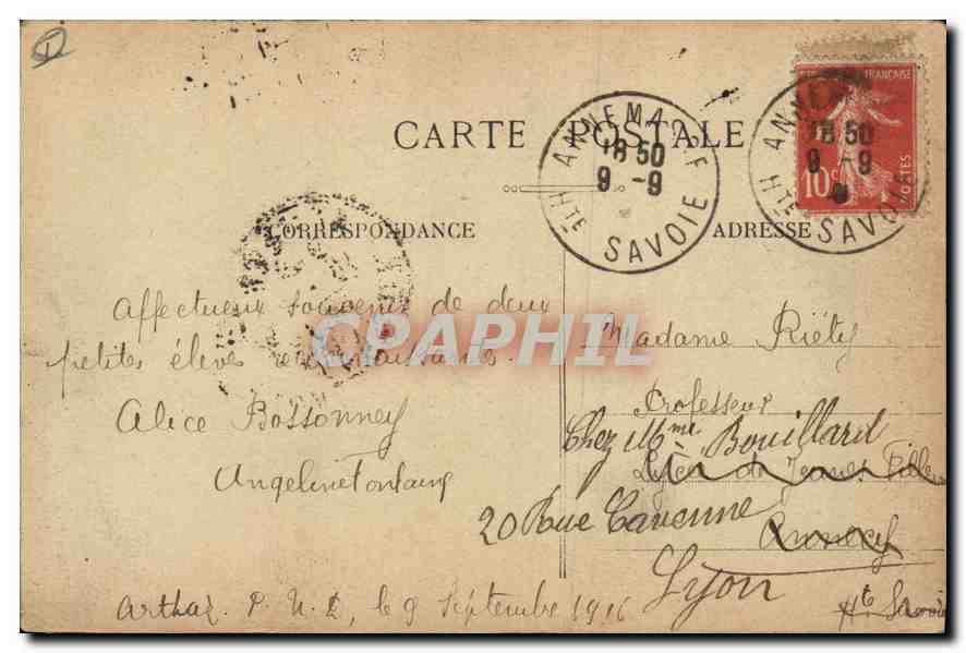 CPA La Saleve Le Sentier du Pas de l'Echelle  — Rückseite