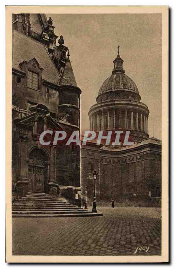 Entrée latérale de l'Église St-Étienne-du-Mont — Dôme du Panthéon — Édition d'Art YVON, Série 2