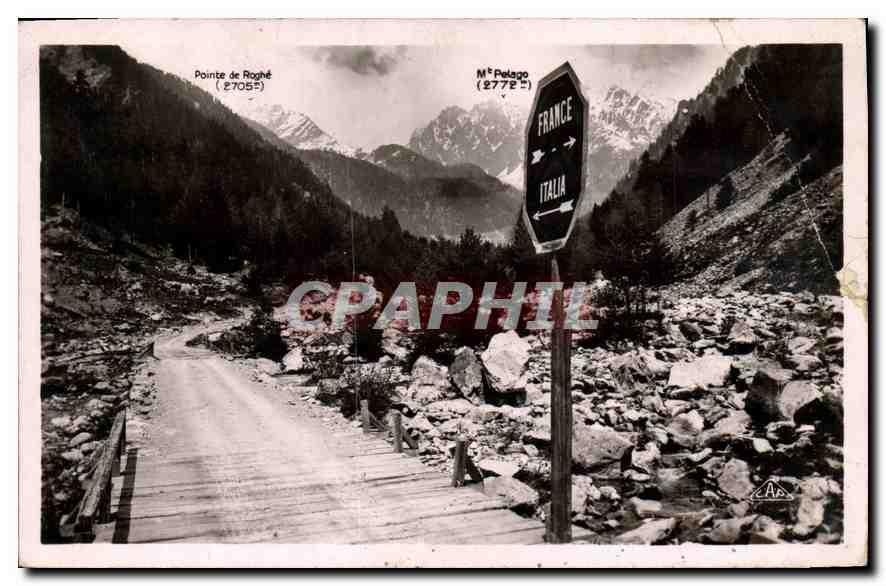 CPA St Martin Vesubie Frontiere Franco Italienne Route du Boreon 