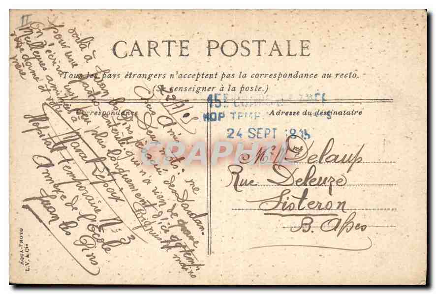 CPA Juan les Pins — Rückseite