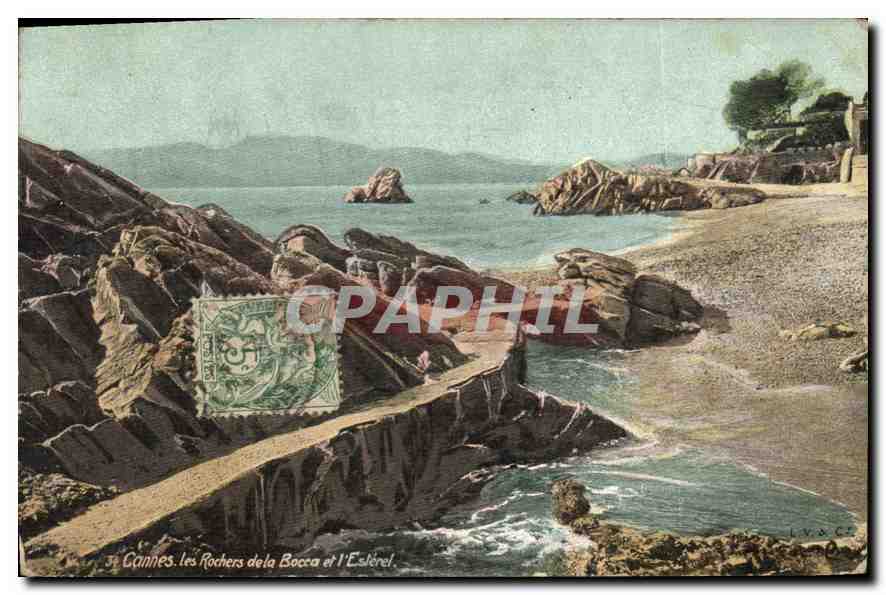 Cannes. Les Rochers de la Bocca et l'Estérel — Éditeur L. V. & Cie, n° 34