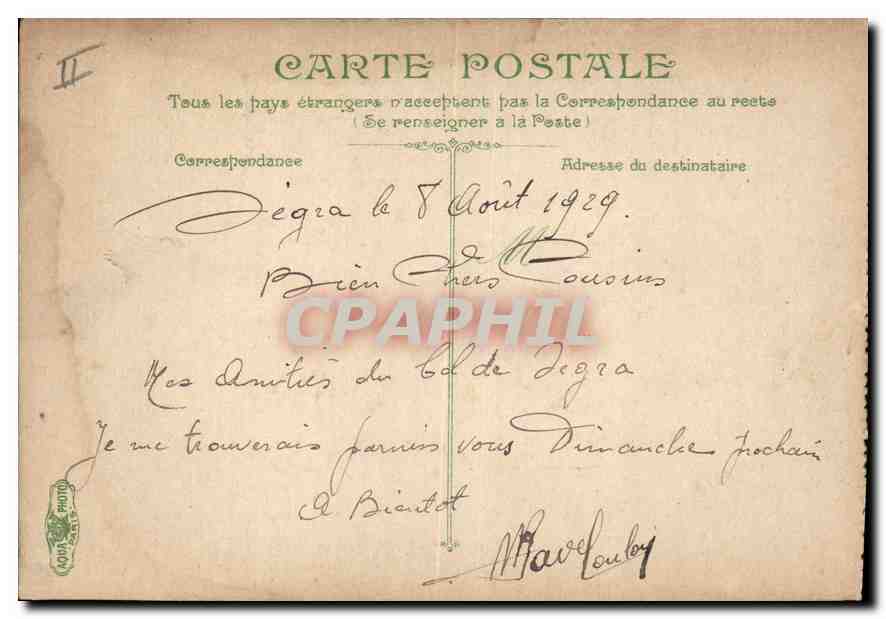 CPA Menton Vue generale prise de la frontiere — Verso