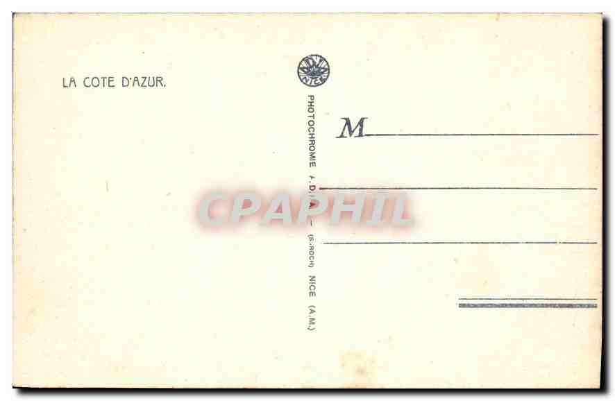 CPA La Turbie AM La Tour d'Auguste et le Mont Agel  — Verso