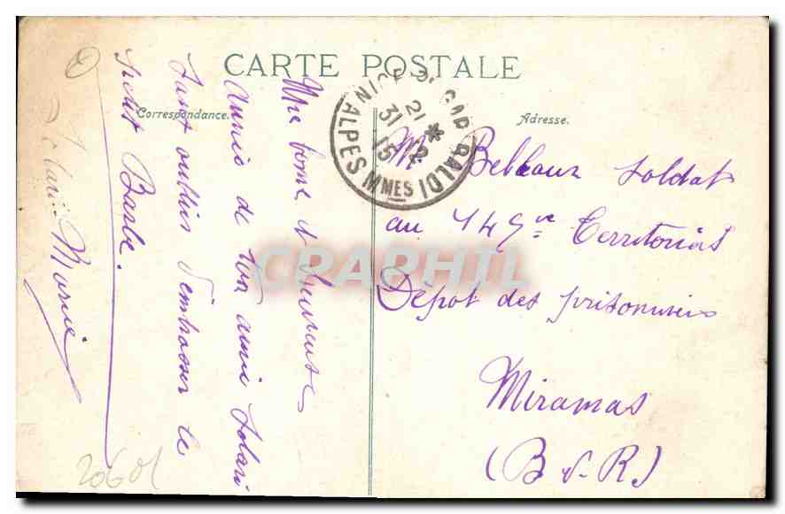 CPA Nice Allee de Palmiers au Chateau  — Rückseite