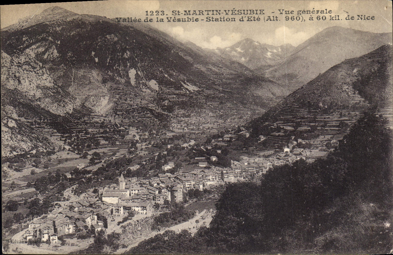 St-MARTIN-VÉSUBIE — Allgemeiner Blick — Tal der Vésubie — Sommerstation (Höhe 960), 60 km von Nice — Gletta-Ausgabe